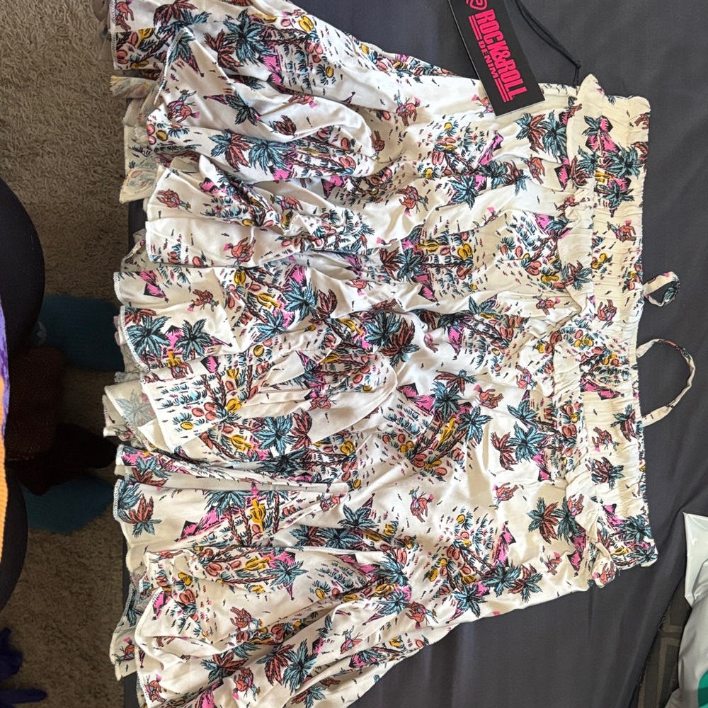Floral Ruffle Skirt